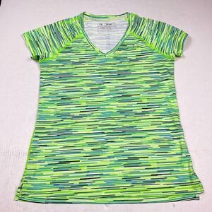 Under Armour Womens Heatgear T-Shirt Green Fitted Short Sleeve Stretchy Medium